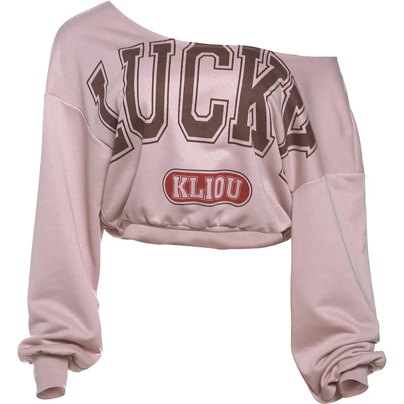 Clover Full Sleeve Skew Collar Crop Top