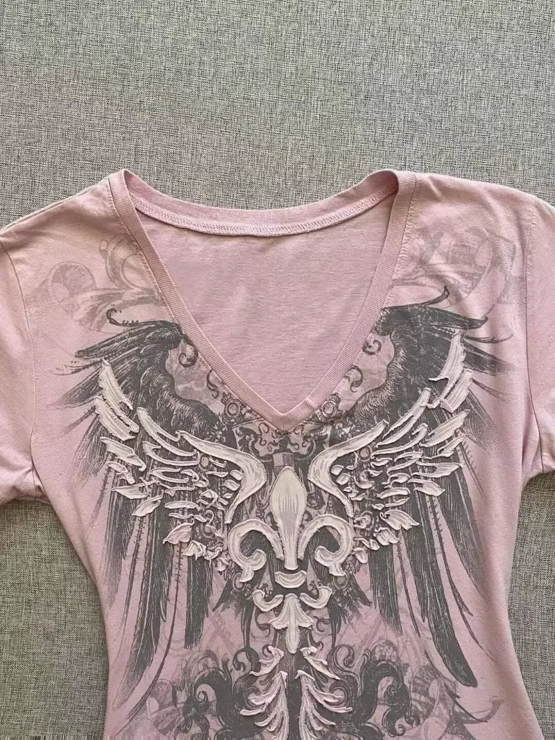 Punk Angel V-Neck Tee