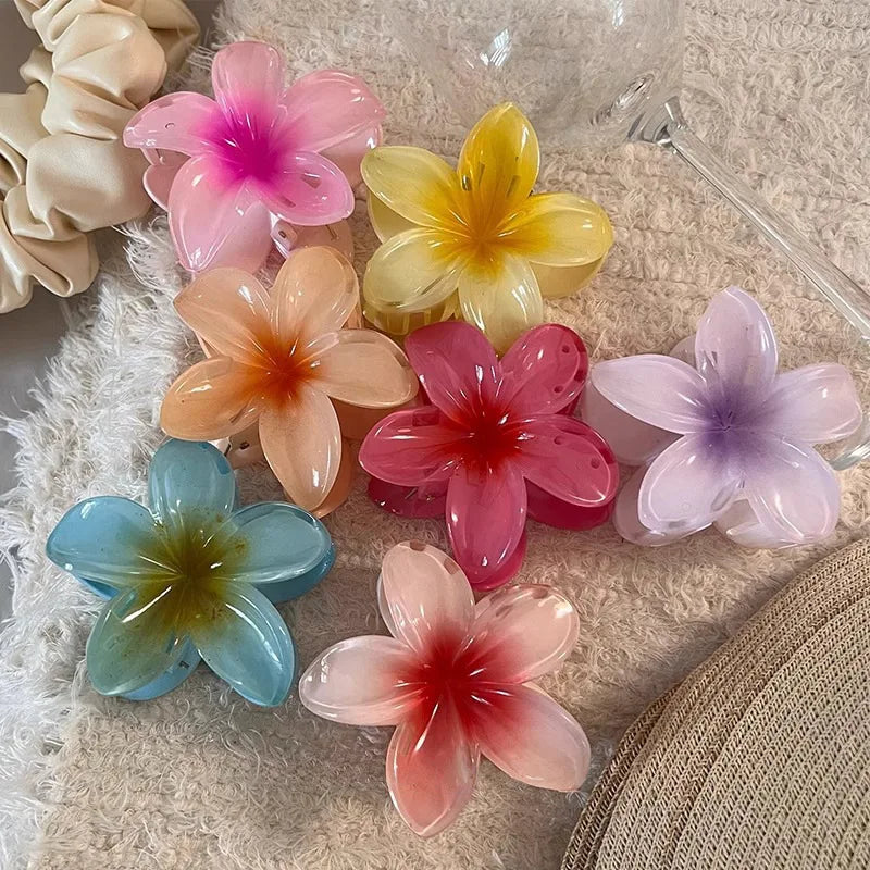 Tropical Gradient Flower Hair Clip