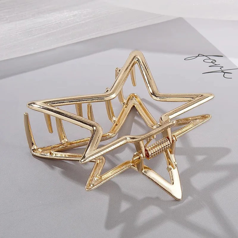 Hollow Star Hair Claws Clips