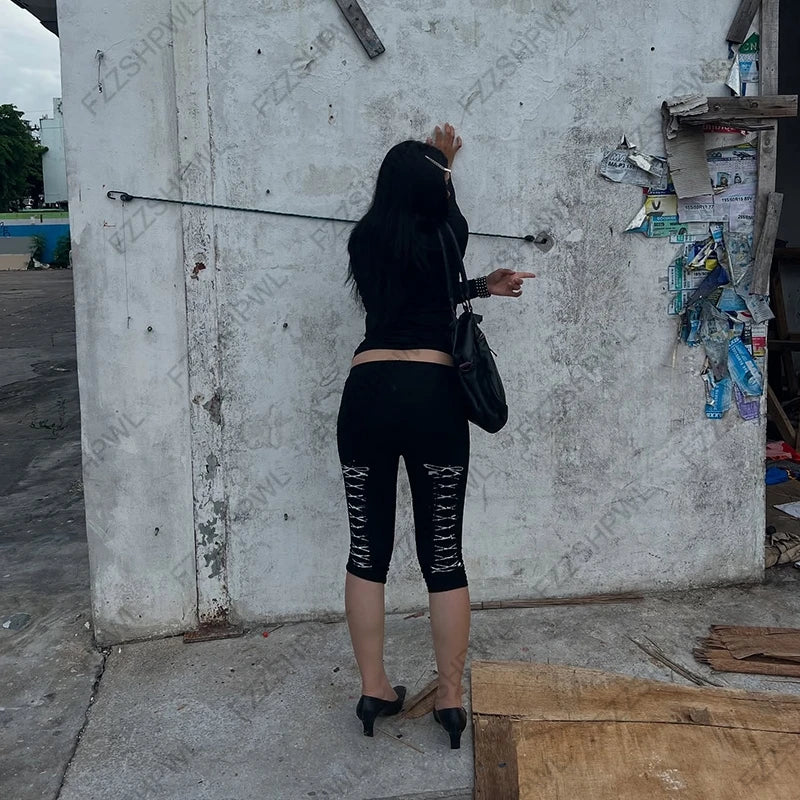 Ribbun Graphic Print Capris