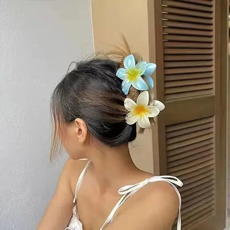 Tropical Gradient Flower Hair Clip