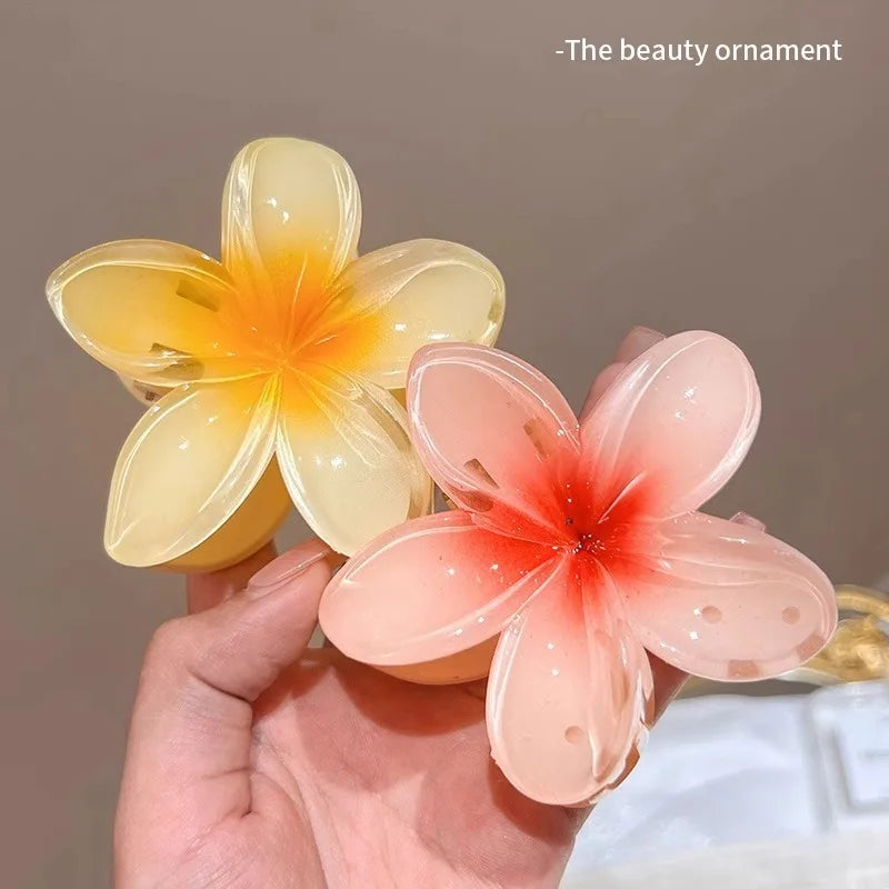 Tropical Gradient Flower Hair Clip