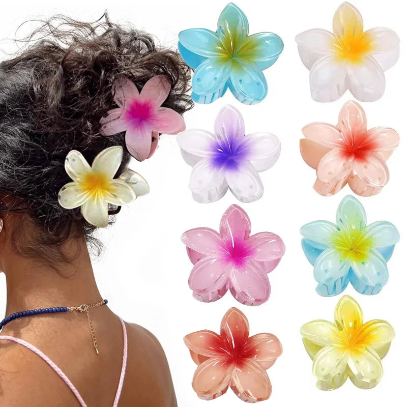 Tropical Gradient Flower Hair Clip