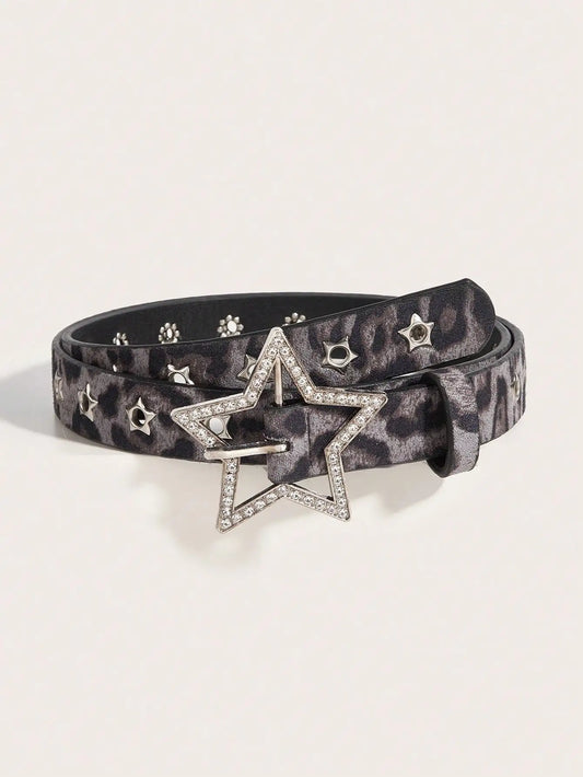 Midnight Prowl Star Buckle Belt