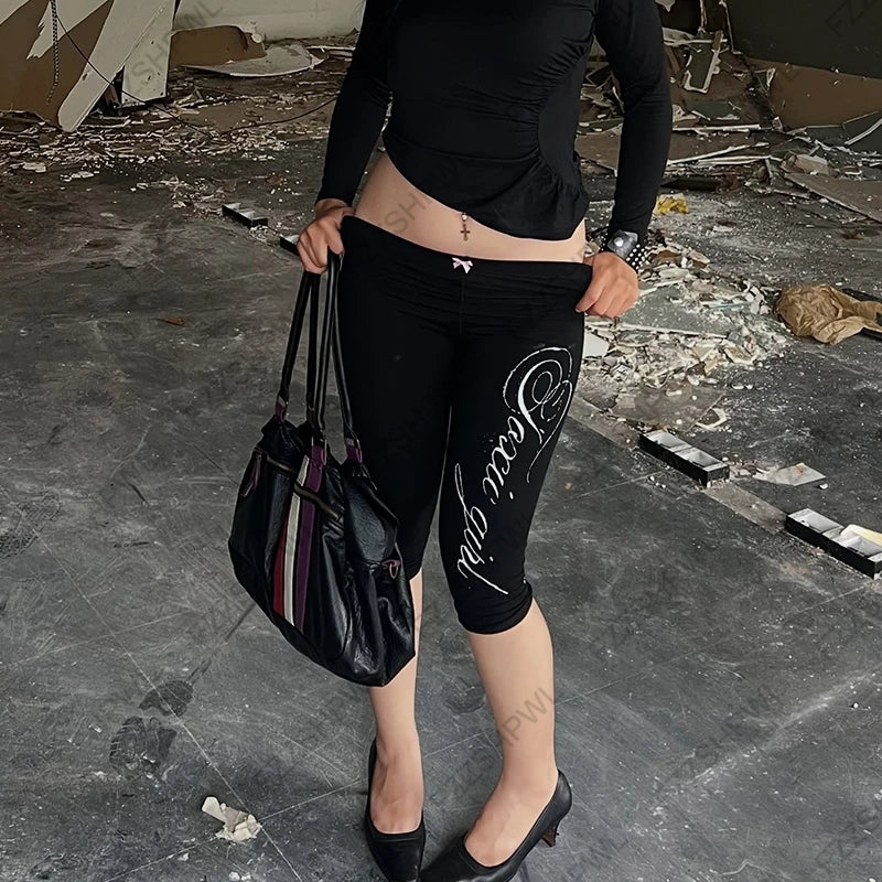 Ribbun Graphic Print Capris