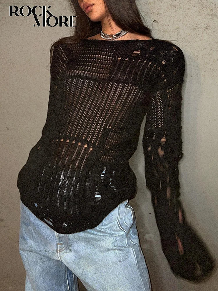 Shredded Babe Sweater Top