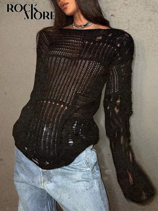 Shredded Babe Sweater Top