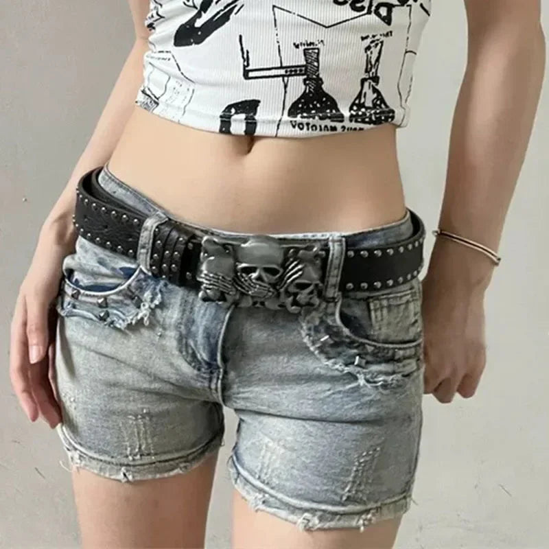No Evil Punk Skull Belt