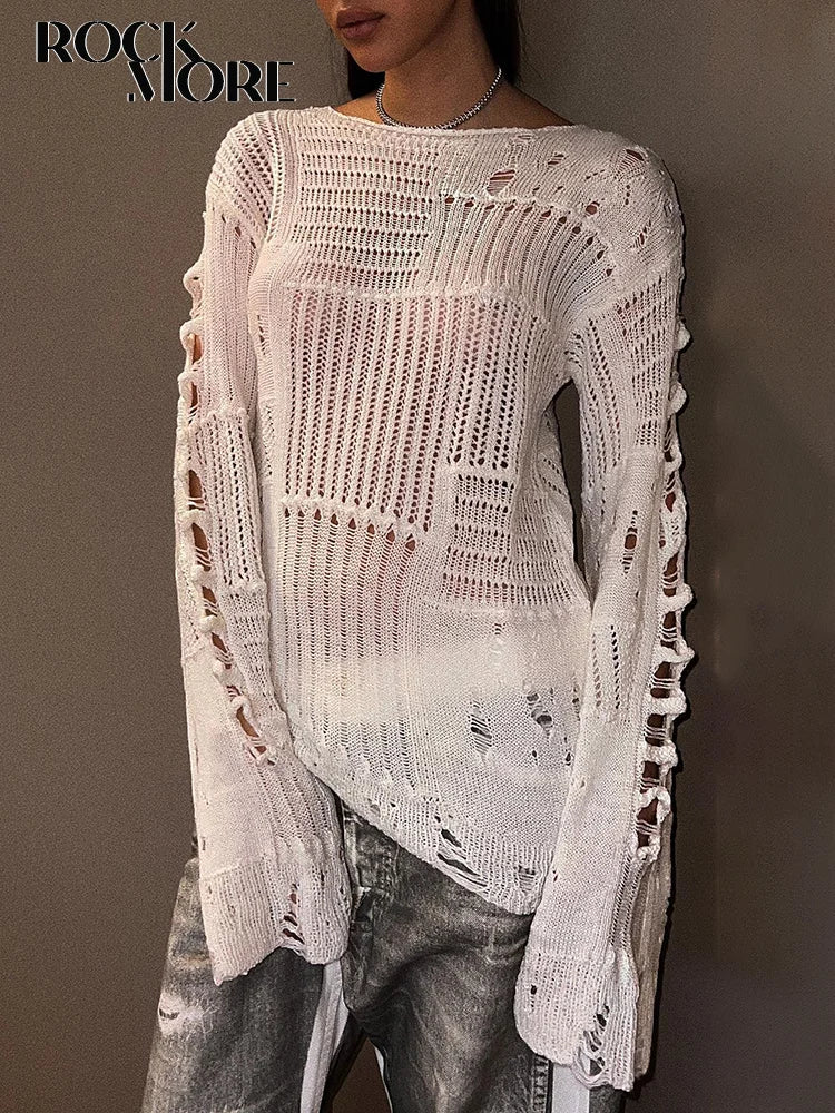 Shredded Babe Sweater Top