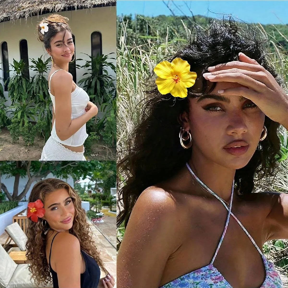 Hibiscus Kiss Hair Clip