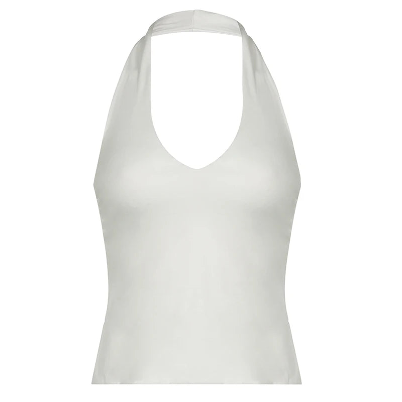 Eclipse Halter Backless Tee
