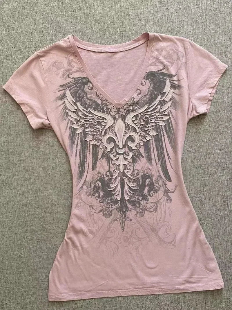 Punk Angel V-Neck Tee
