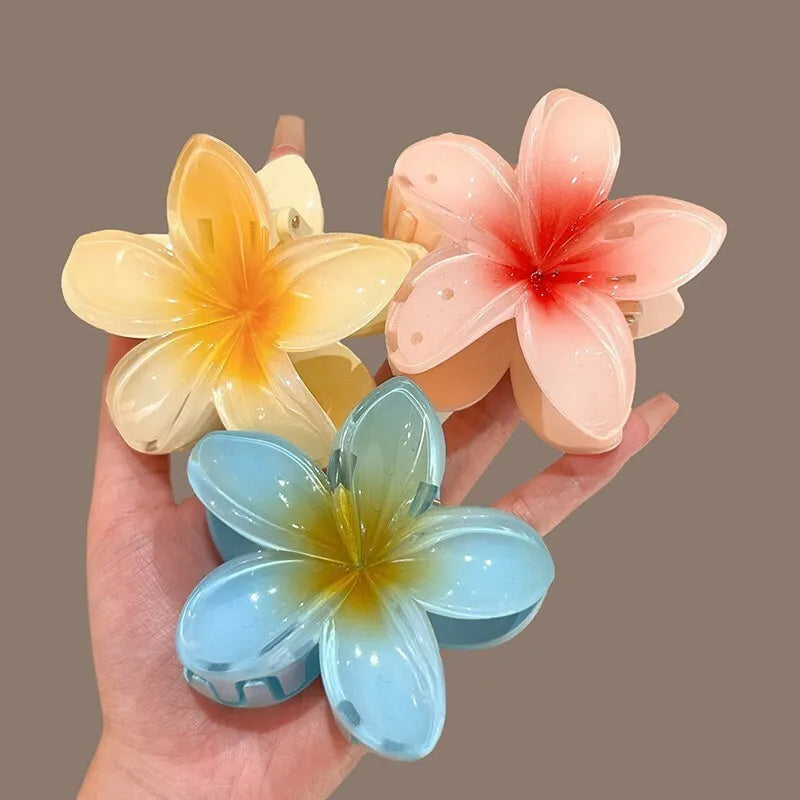 Tropical Gradient Flower Hair Clip