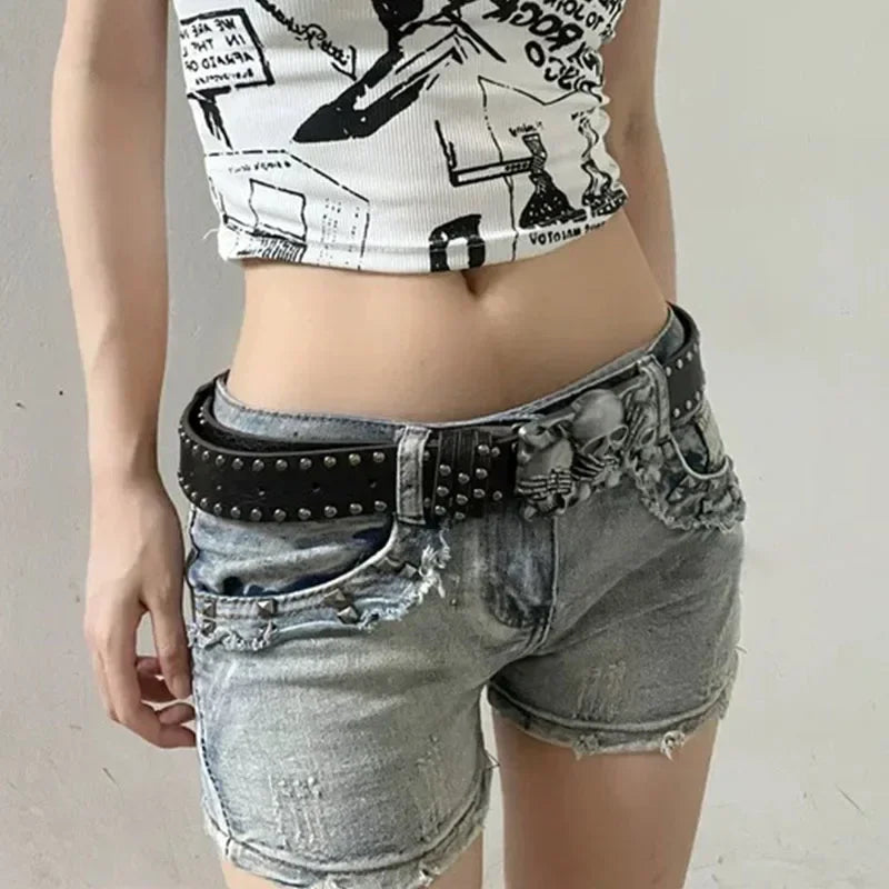 No Evil Punk Skull Belt