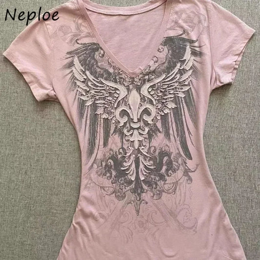Punk Angel V-Neck Tee