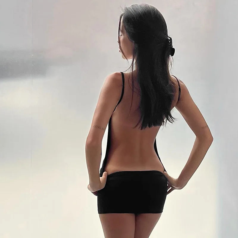 Aphrodite Plunge Mini Dress