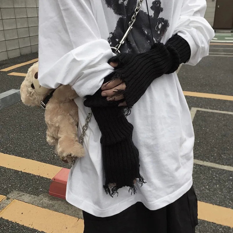 Distressed Fingerless Gloves