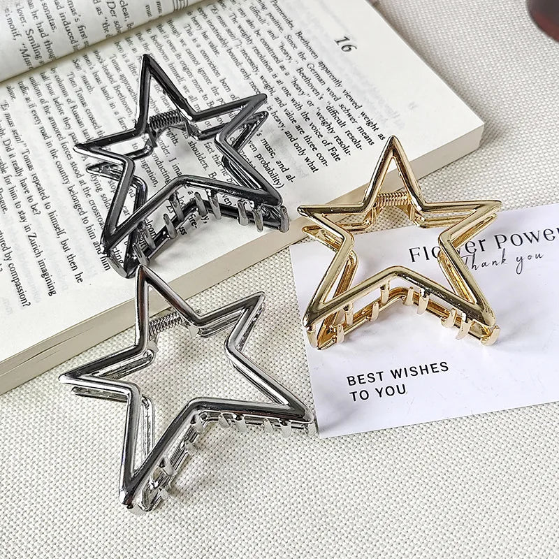 Hollow Star Hair Claws Clips