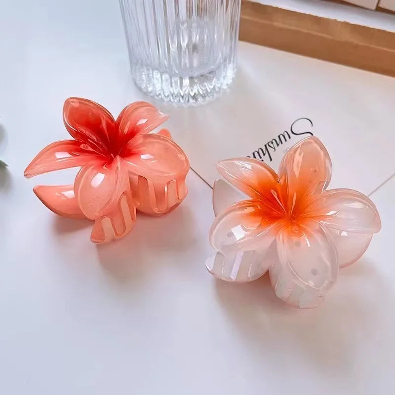 Tropical Gradient Flower Hair Clip