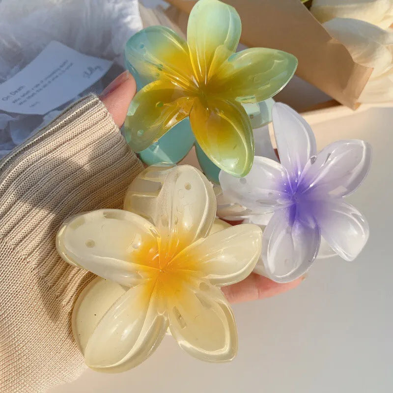 Tropical Gradient Flower Hair Clip