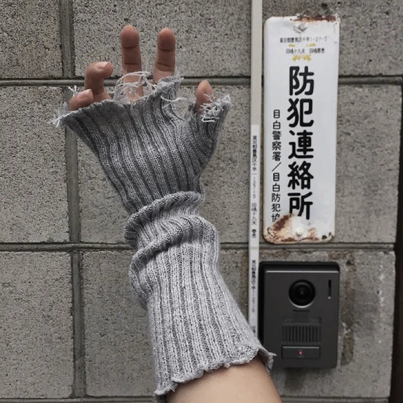 Distressed Fingerless Gloves
