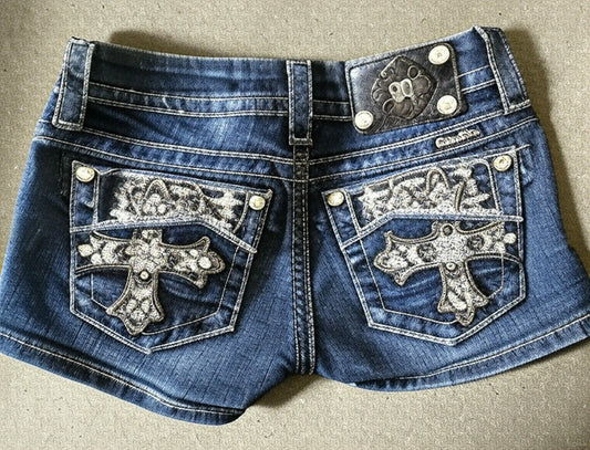 Stud'd Mini Denim Shorts