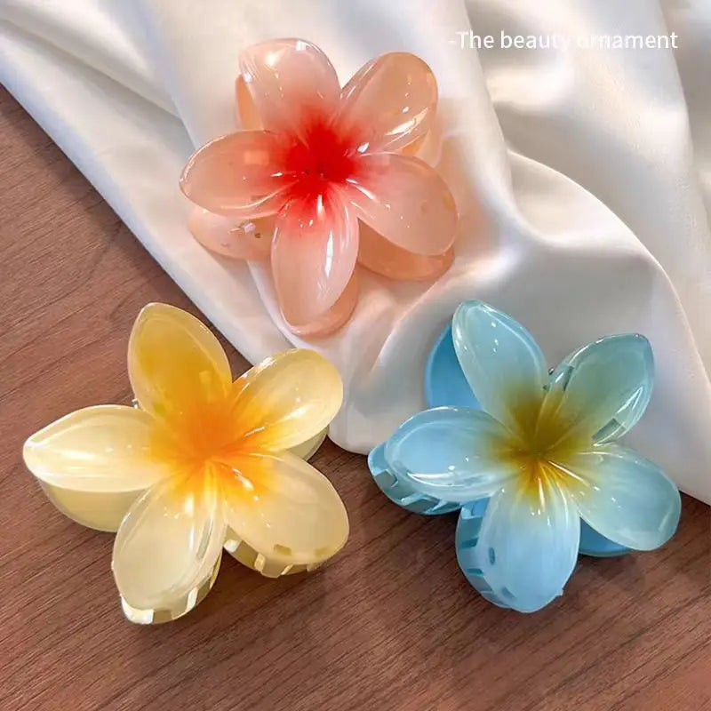 Tropical Gradient Flower Hair Clip