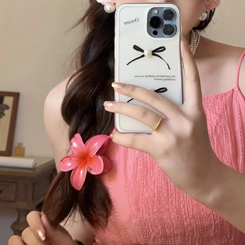 Tropical Gradient Flower Hair Clip