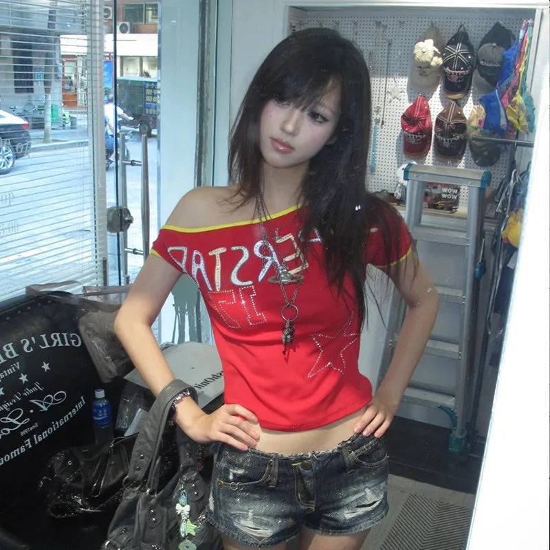 SuperStar Off Shoulder T-shirt