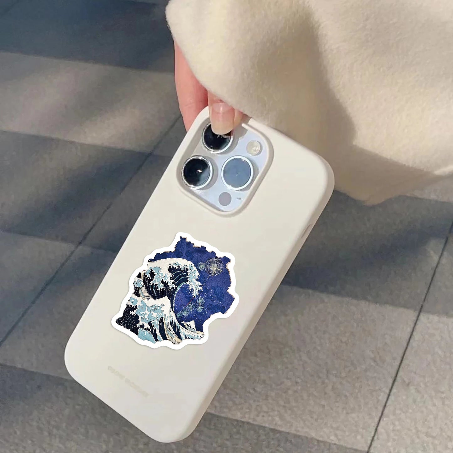 Silver Sea Breeze Aesthetic Stickers (50pcs)