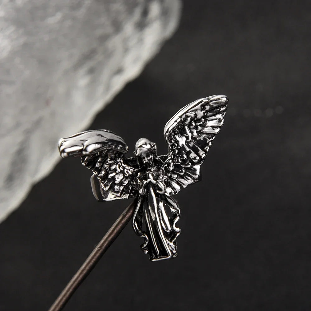 Weepin' Angel Silver Ring