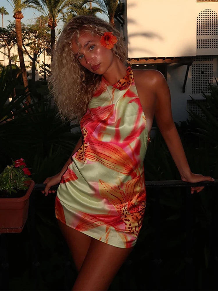 SunDaze Backless Mini Dress