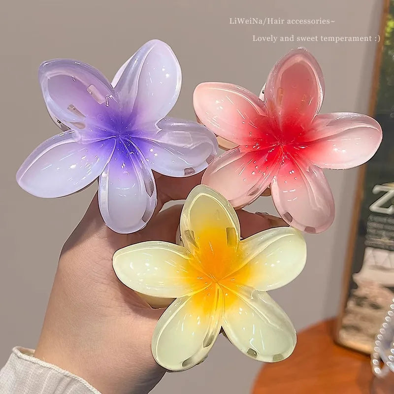 Tropical Gradient Flower Hair Clip