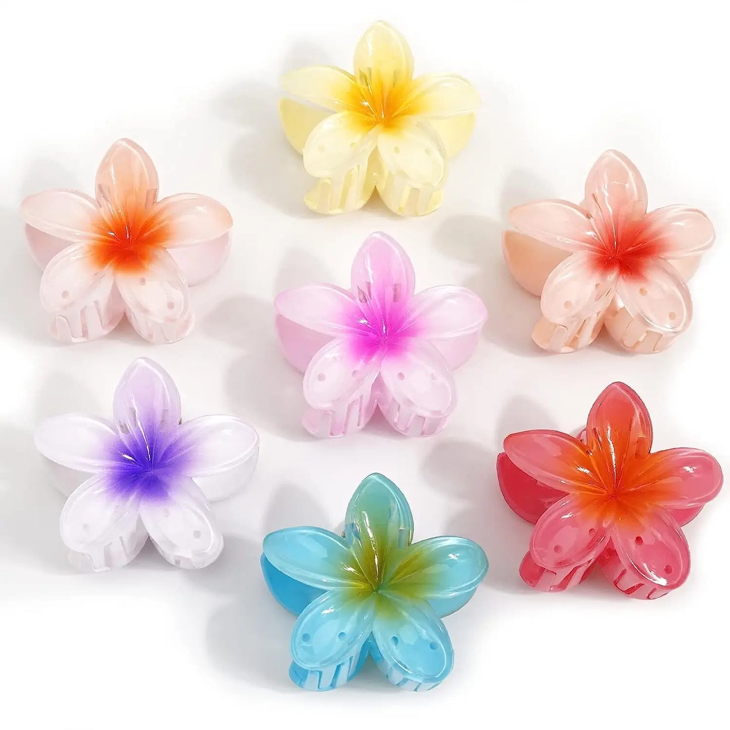 Tropical Gradient Flower Hair Clip