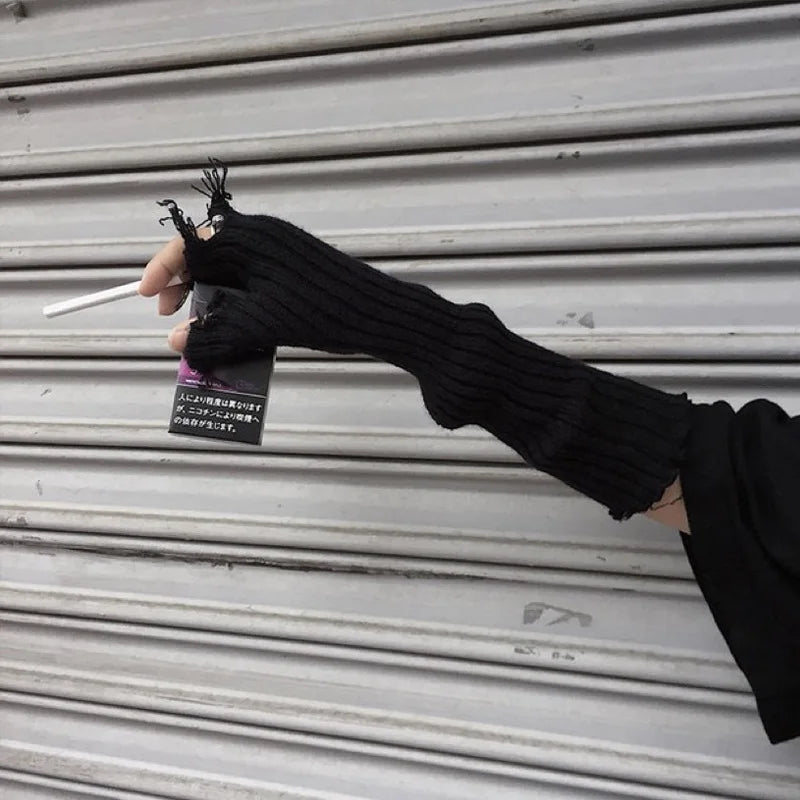 Distressed Fingerless Gloves