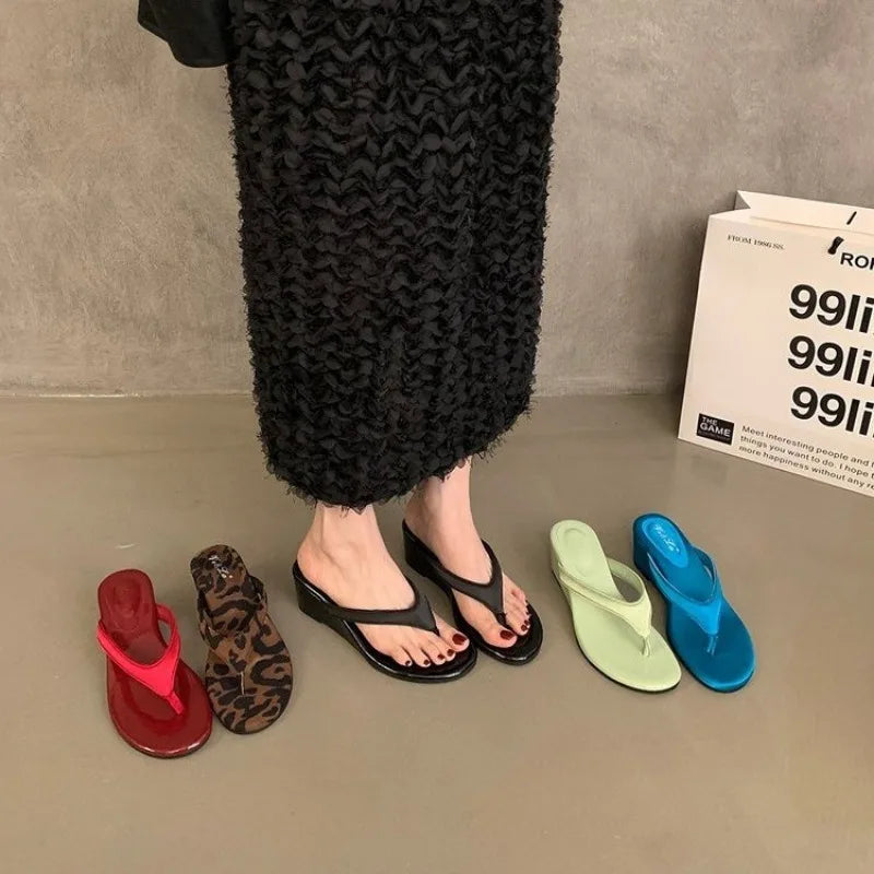 Minimal Chic Wedge Flip-Flops