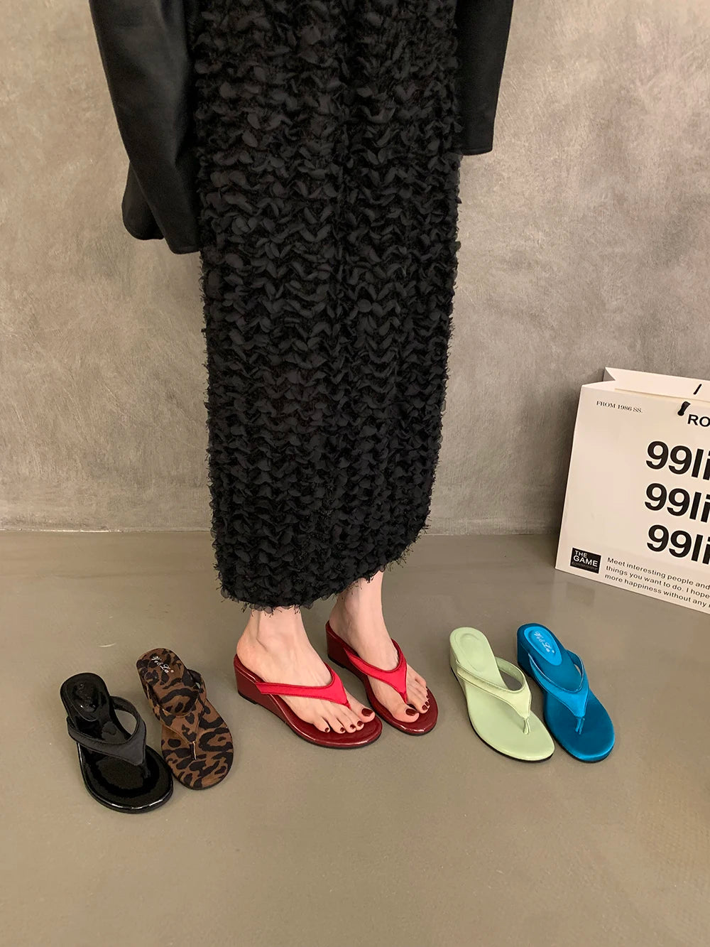 Minimal Chic Wedge Flip-Flops